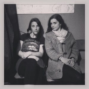 Anna & Veldie in the green room at Comedy Corner Underground during the 10,000 Laughs Comedy Festival.